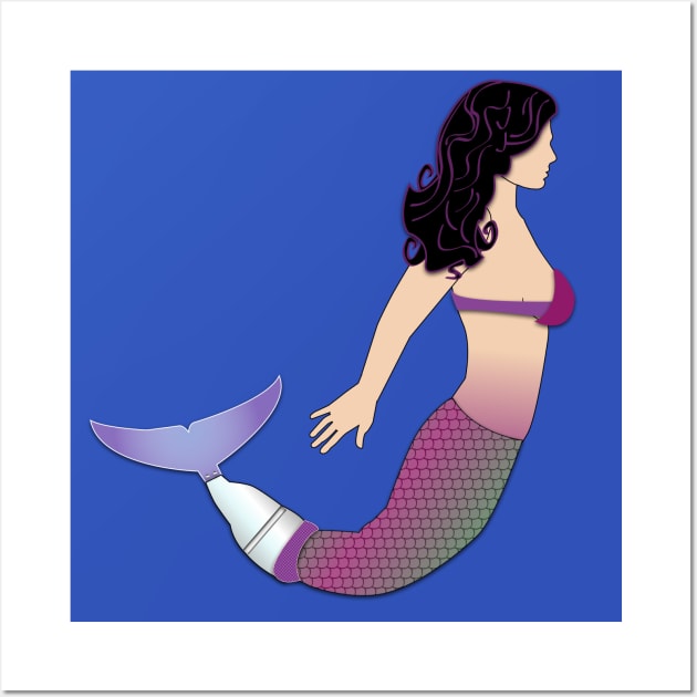 Amputee Mermaid Wall Art by RollingMort91